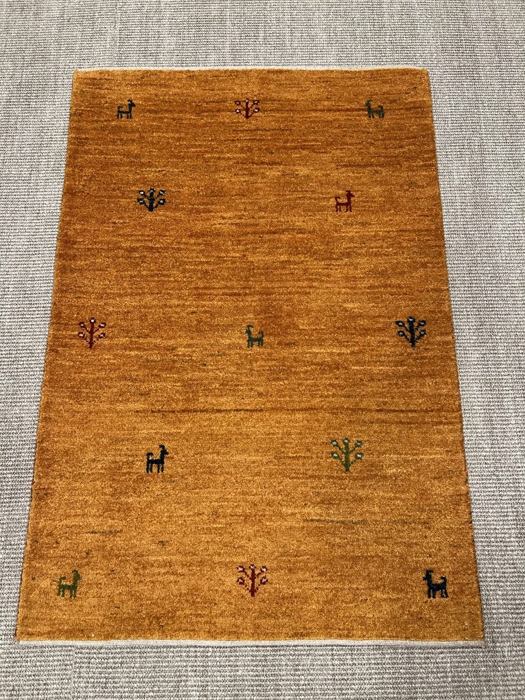 Gabbeh Tappeto persiano 120 x 80 Giallo (Iran) Annodato A Mano