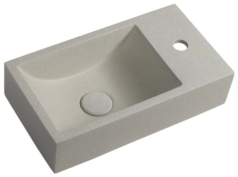 Lavabo in grigio chiaro in calcestruzzo 40x22 cm Crest – Sapho