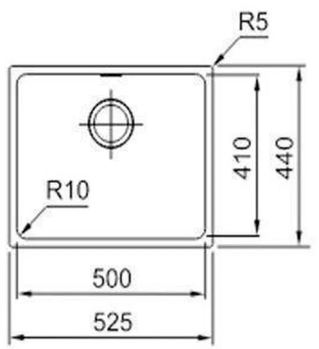 Lavello a Una Vasca Mepamsa SQUARE 40.50