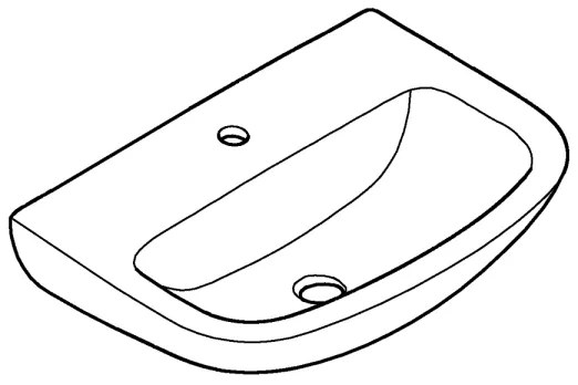 GROHE 39440000 - Lavabo BAU CERAMIC 553 × 386 mm ceramica/bianco