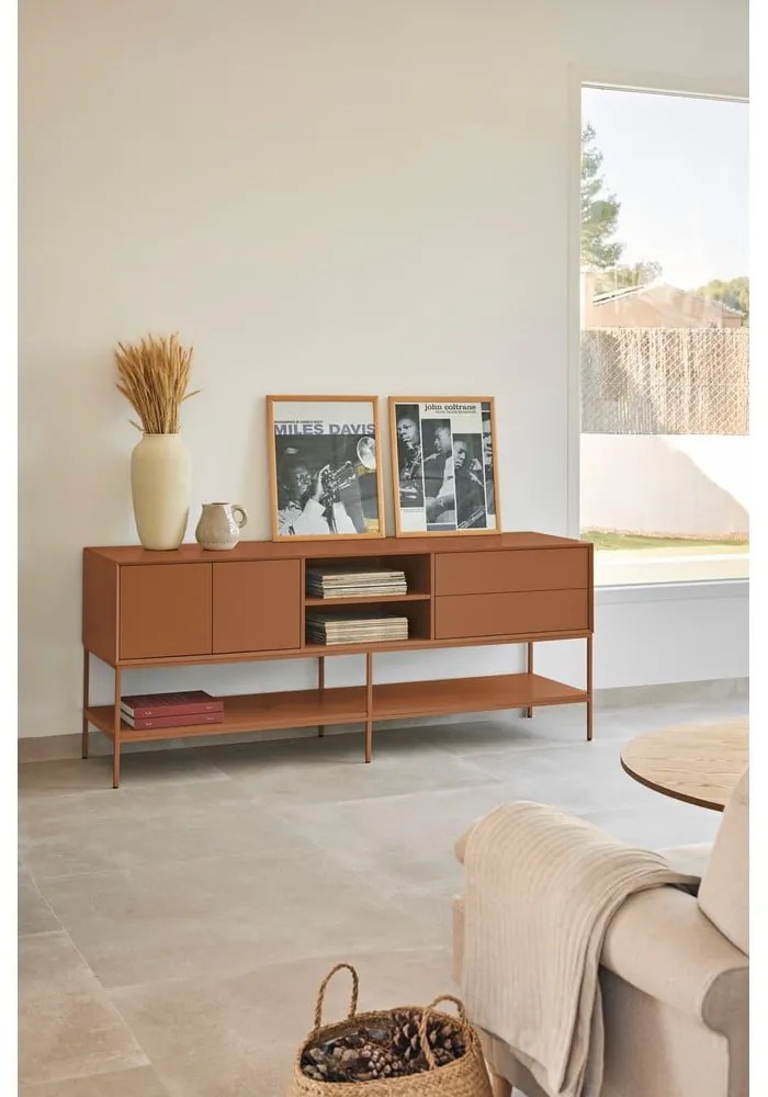 Mobile TV nero 175x74x45 cm Platt – Teulat