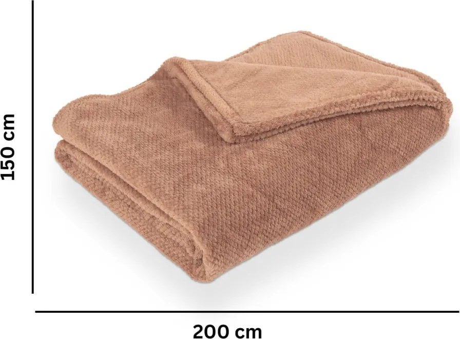 Coperta marrone in micropile 150x200 cm Pippa – Tiseco Home Studio
