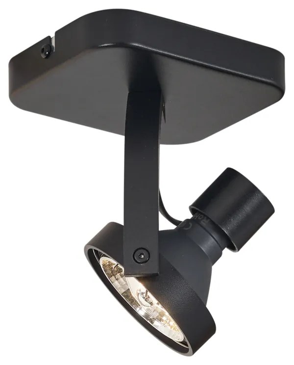 Faretto da soffitto di design nero GU10 70mm orientabile e inclinabile - Vo