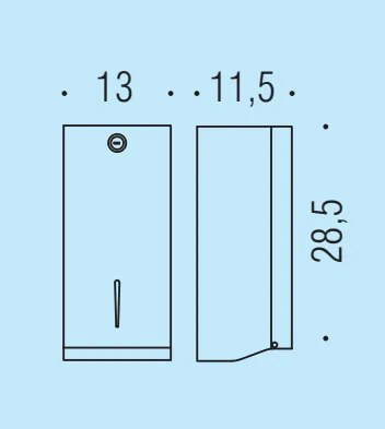 Colombo design contract b99760cr dispenser di carta igienica a foglio singolo in acciaio inox cromo