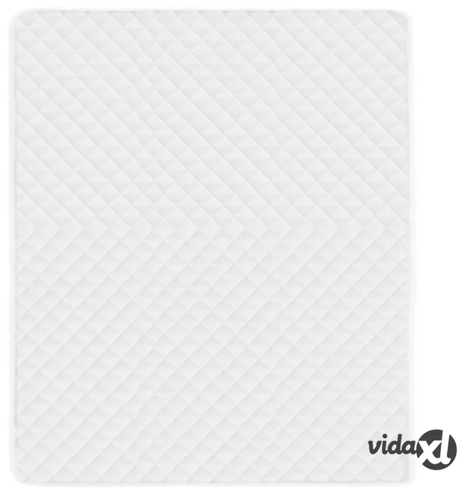 vidaXL Coprimaterasso Trapuntato Bianco 180x200 cm Pesante