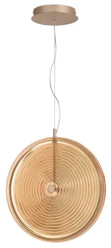 Lampada a sospensione LED JOKEY in metallo e vetro decorato AMBRA 45 cm