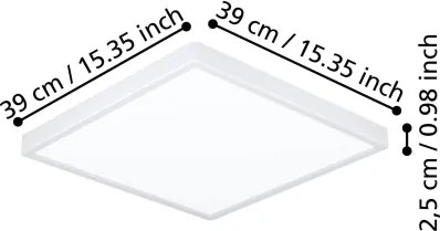 Eglo 901314-LED Plafoniera FUEVA LED/17,5W/230V 2700/4000/6500K 39x39 cm bianco