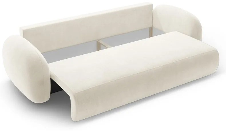 Divano color crema allungabile/con contenitore con rivestimento in velluto 262 cm Tonale – Cosmopolitan Design