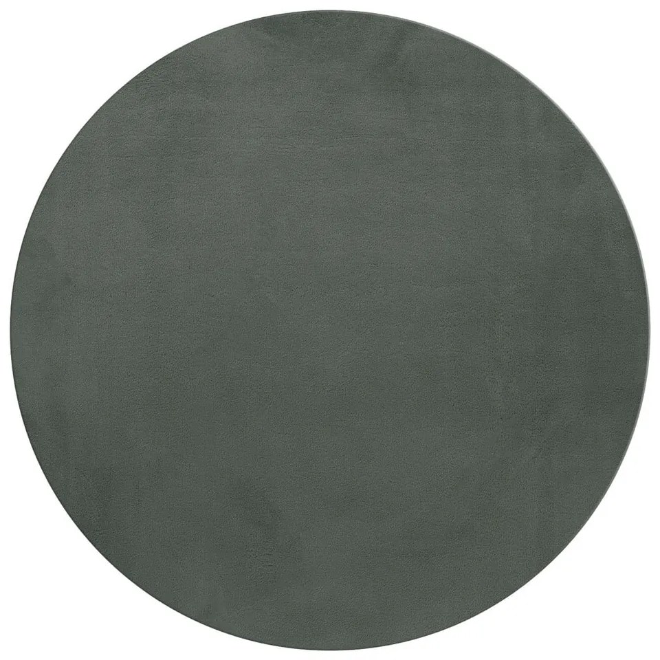Tappeto rotondo lavabile verde ø 120 cm Pouffy - Ayyildiz Carpets
