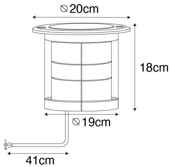 Set di 6 faretti da terra orientabili AR111 IP65 - Delux Honey