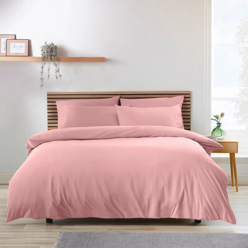 Set copripiumino e federa rosa per letto singolo 135x200 cm So Soft Non-Iron – Catherine Lansfield
