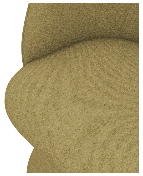 Sedia da pranzo color senape in imbottito Maia – Makamii