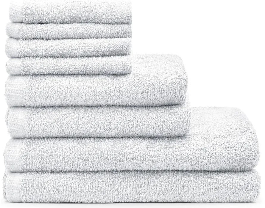 Set di asciugamani per viso e corpo con asciugatura rapida bianchi in cotone 8 pz Quick Dry – Catherine Lansfield