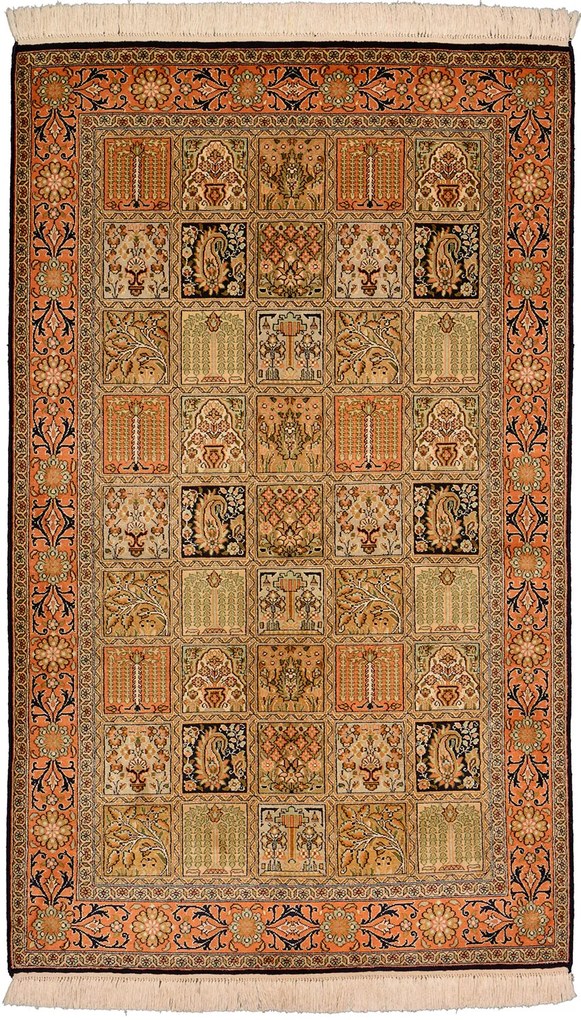 Cashmere Silk Tappeto orientale 80x130 Beige (Indian) Annodato A Mano