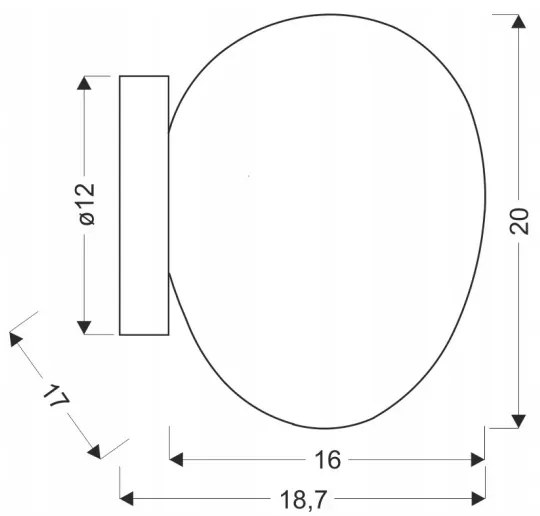 Applique STONES 1xE27/40W/230V
