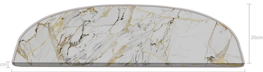 Gradini bianchi in set da 16 pezzi 20x65 cm Marble Art - Vitaus