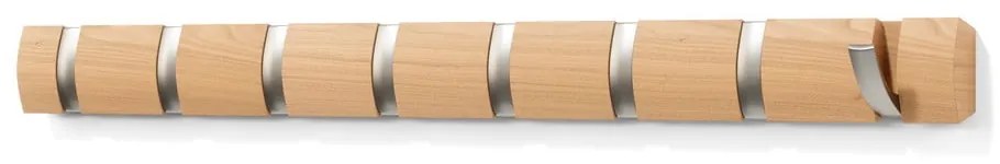 Appendiabiti da parete in legno di frassino in colore naturale Flip - Umbra