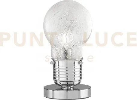 Lume lampadina cromo 1 luce attacco e14 15x28cm