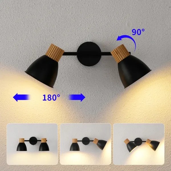 Brilagi - Faretto ODENSE 2xE14/10W/230V legno/nero