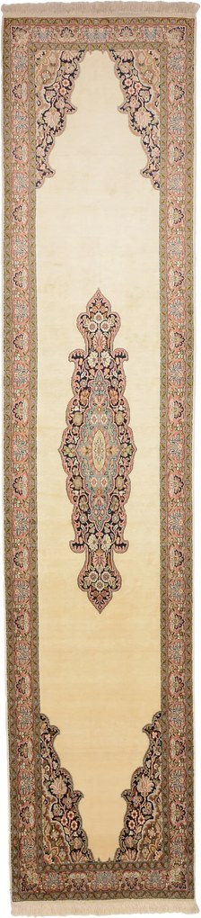 Cashmere Silk Tappeto orientale 340x70 (Indian) Annodato A Mano