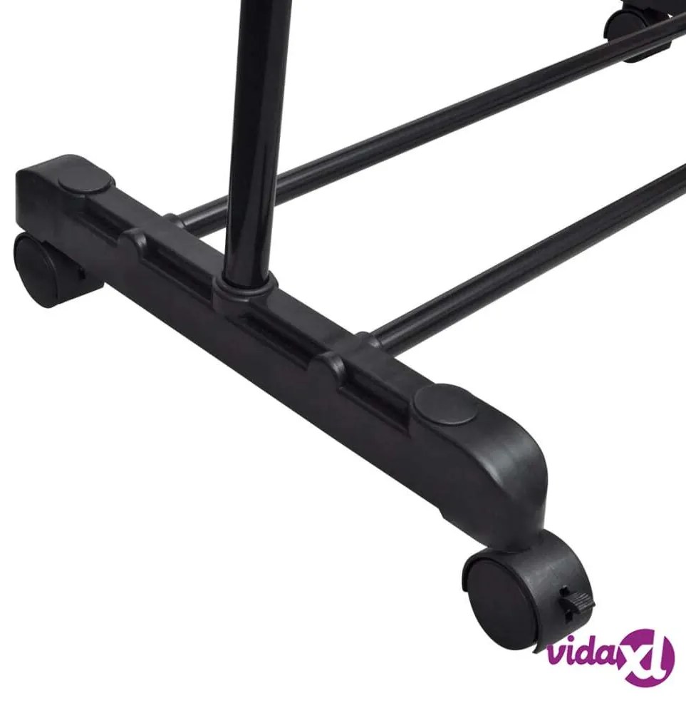 vidaXL Appendiabiti Regolabili 2 pz con 1 Asta per Abiti