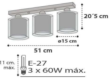 Dalber D-41413E - Plafoniera per bambini CLOUDS 3xE27/60W/230V