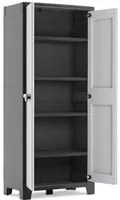 armadio tuttopiani titan xl cm. 80x44x182 h col. antracite/grigio vit48708