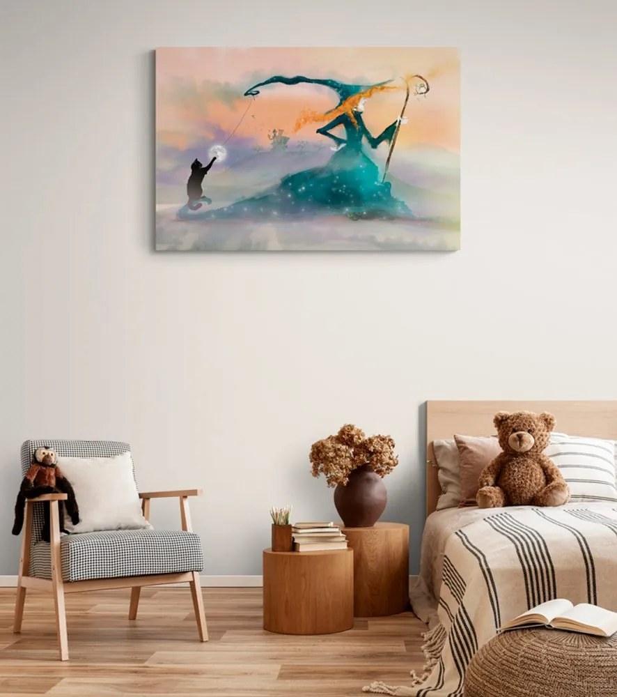Quadro su tela – Strega disegnata