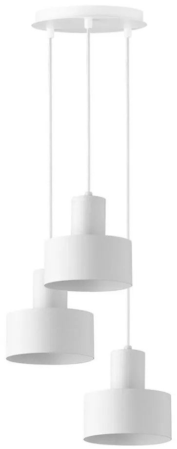Lampadario su filo RIF 3xE27/60W/230V bianco