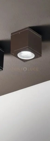 Plafoniera per esterni nevada 1 luce attacco gu10 marrone