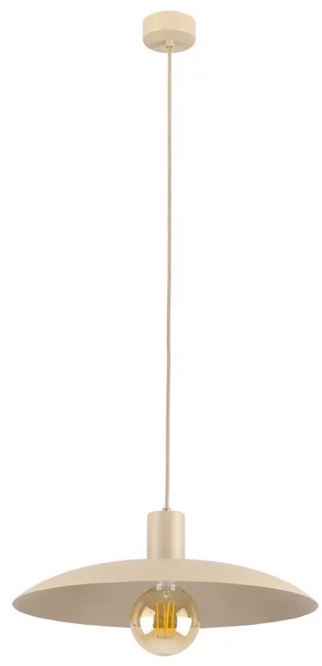Lampadario a sospensione con filo ASTRA 1xE27/15W/230V diametro 41 cm beige