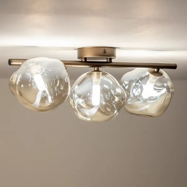 BRILAGI - Plafoniera a montaggio superficiale VULCANO 3xG9/8W/230V bronzo/fumé beige