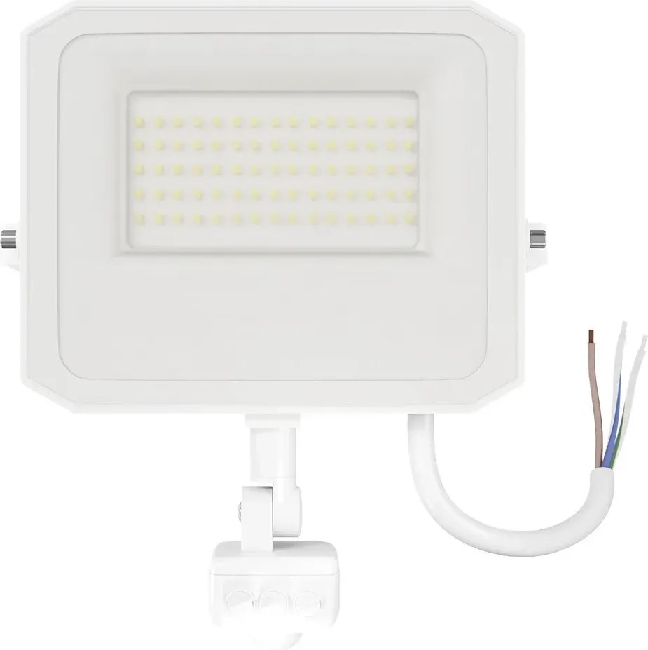 Faro LED 50W IP65 Bianco con Sensore di Movimento e OSRAM chip LED Colore Bianco Naturale 4.000K