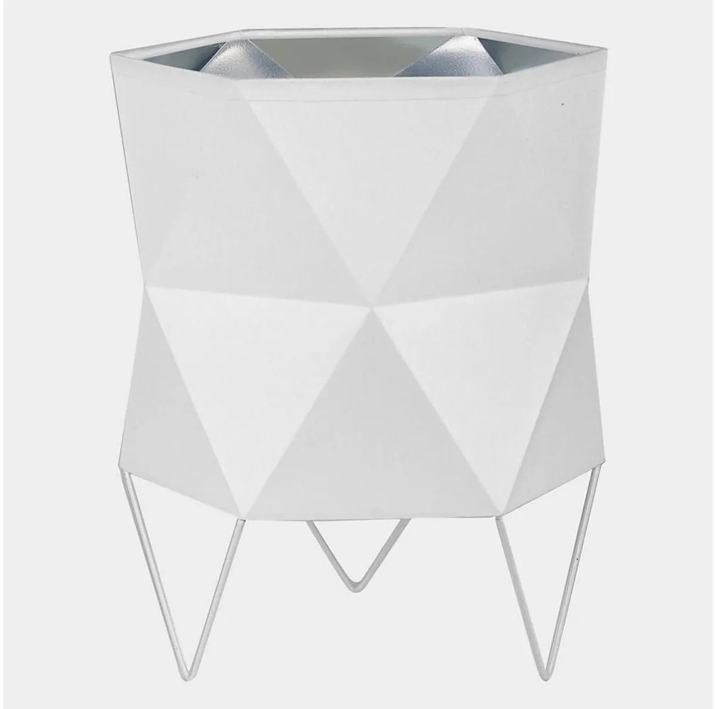 Lampada da tavolo SIRO 1xE27/15W/230V bianca/argento