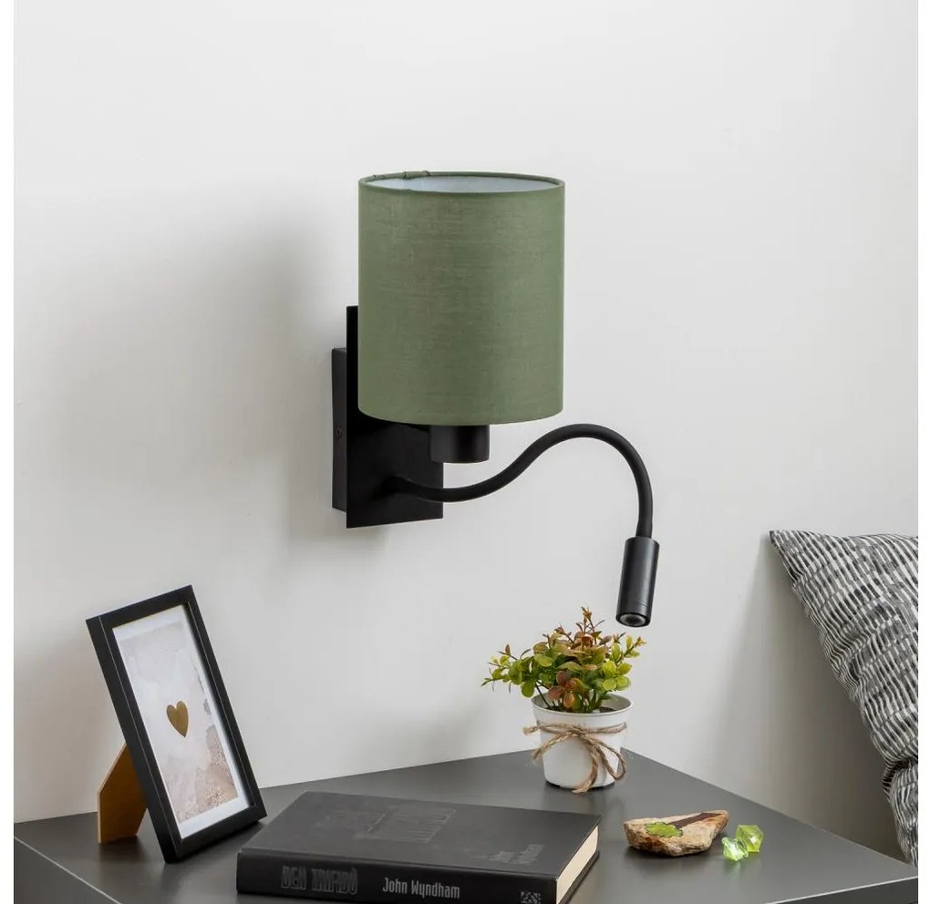 Brilagi - Applique a LED NUBILA 1xE27/25W/230V + LED/3W nero/verde