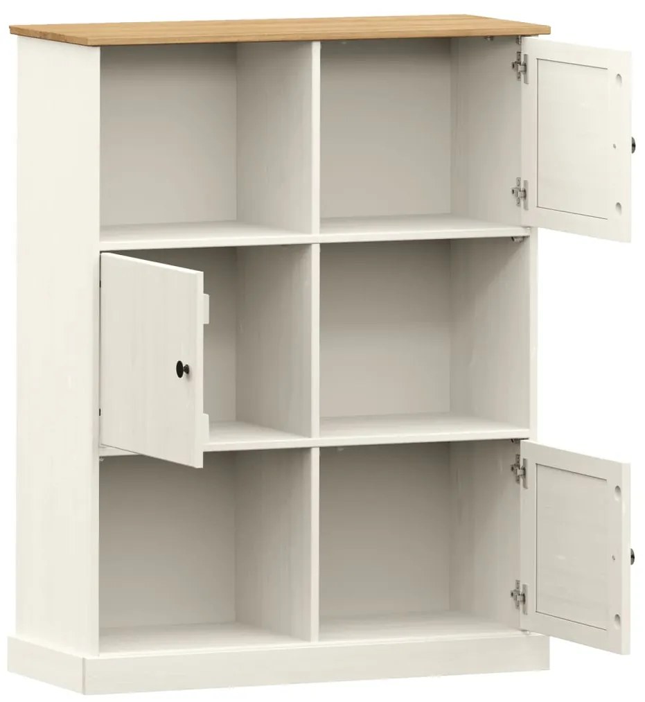 Libreria VIGO 90x35x114,5 cm in Legno Massello di Pino Bianco