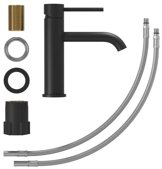 Miscelatore per lavabo SOVANG 18,3 cm nero opaco