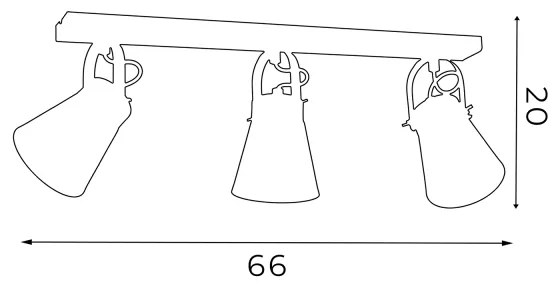 Faretto AMOS 3xE27/60W/230V