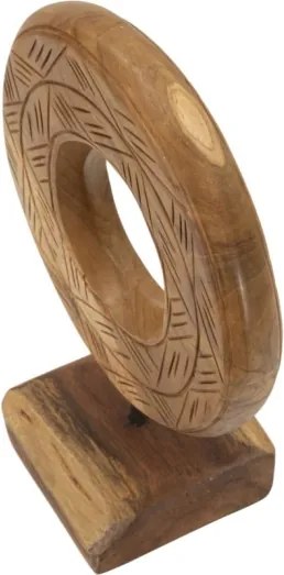 Scultura Dorat In Teak Ric. Cm 20X10X28 (Pezzi Unici - Non Rip. In Serie)