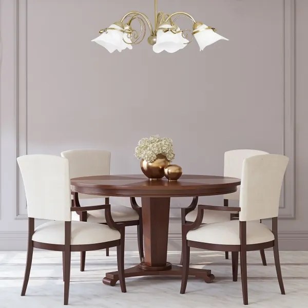 Lampadario a sospensione con supporto rigido KOKARDA 5xE14/60W/230V