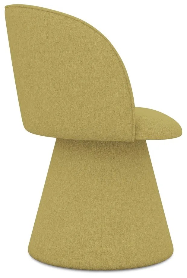 Sedia da pranzo gialla in imbottito Maia – Makamii