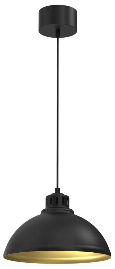 Lampadario a sospensione con filo SVEN 1xE27/15W/230V nero/oro