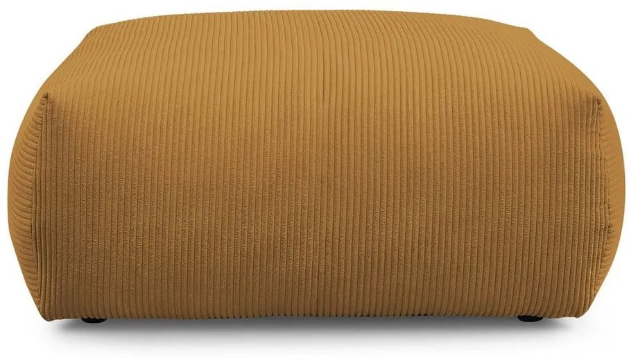 Poggiapiedi giallo con rivestimento in velluto a coste Voltaire – Bobochic Paris