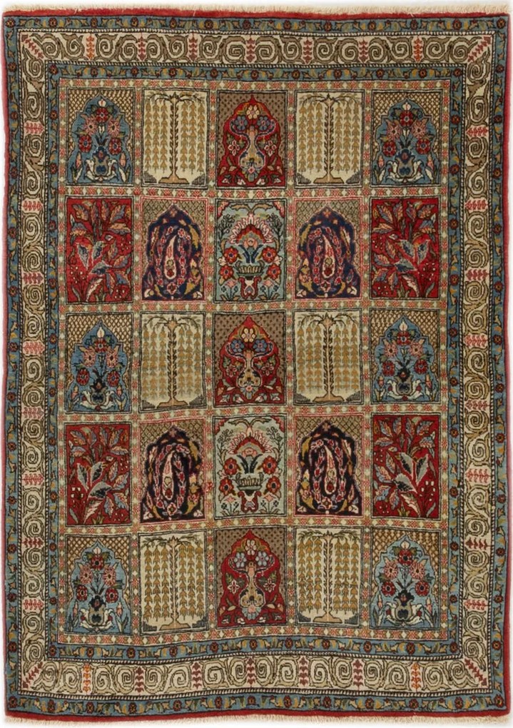 Ghom Tappeto 100 x 150 (Iran) Annodato A Mano