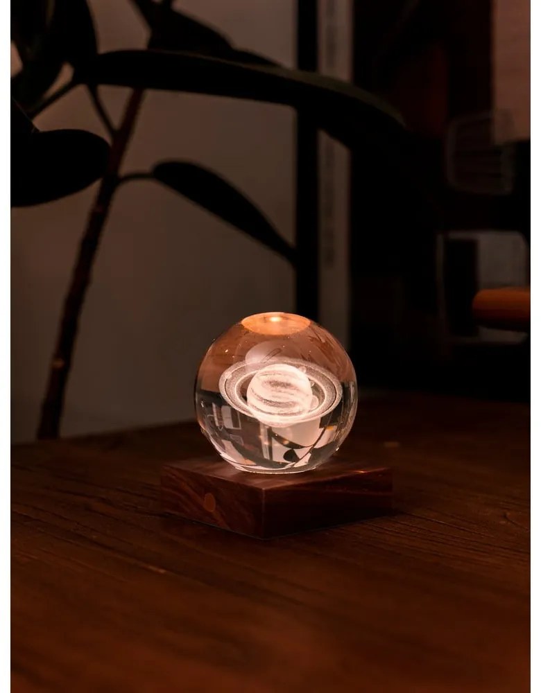 Decorazione luminosa marrone scuro con ricarica USB Amber – Gingko