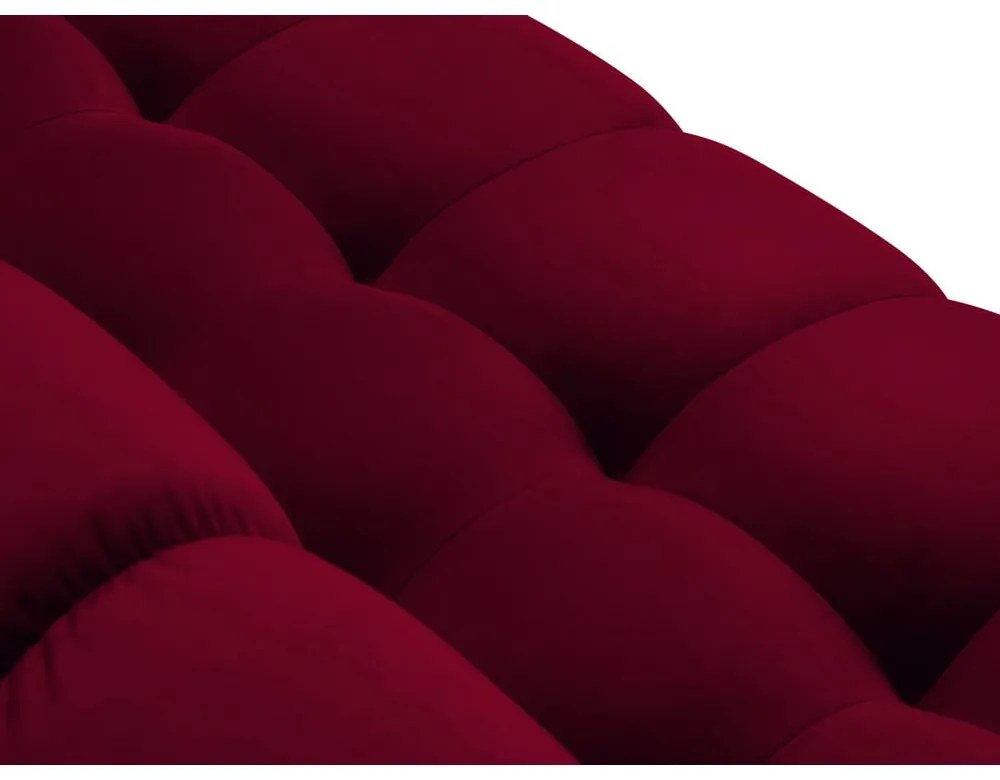 Divano angolare in velluto rosso, angolo sinistro Bali - Cosmopolitan Design
