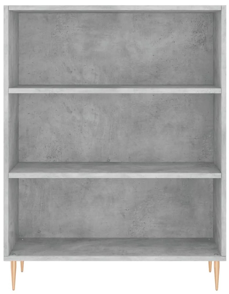 Credenza Grigio Cemento 69,5x34x180 cm in Legno Multistrato