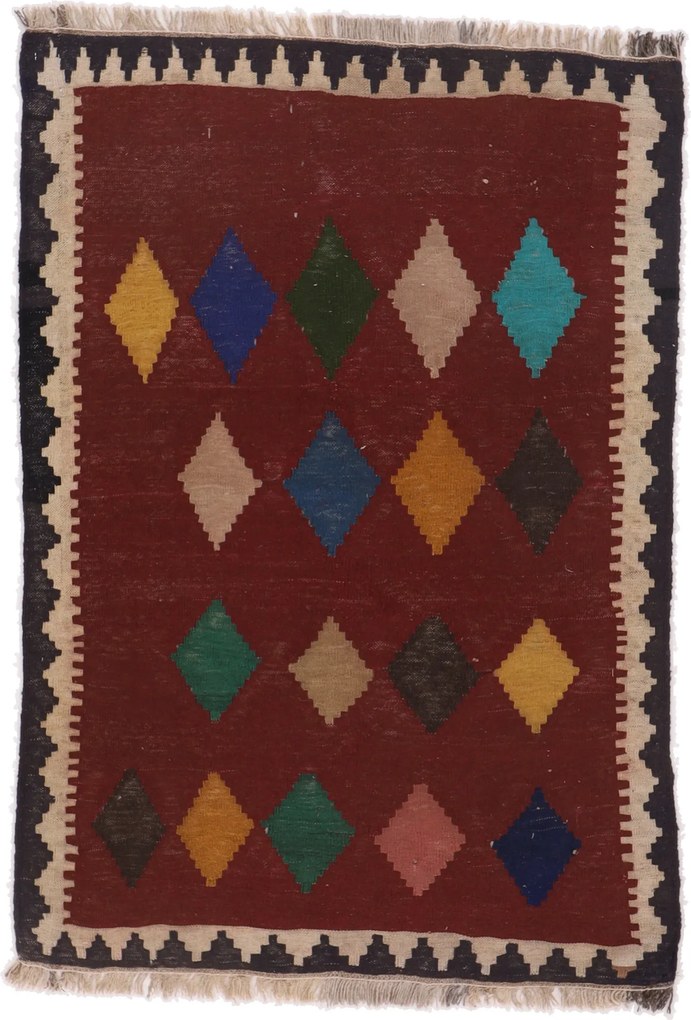Kilim Tappeto 100 x 150 (Iran) Tessuto A Mano