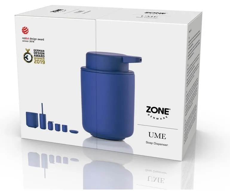 Dispenser di sapone in gres blu 250 ml Ume - Zone