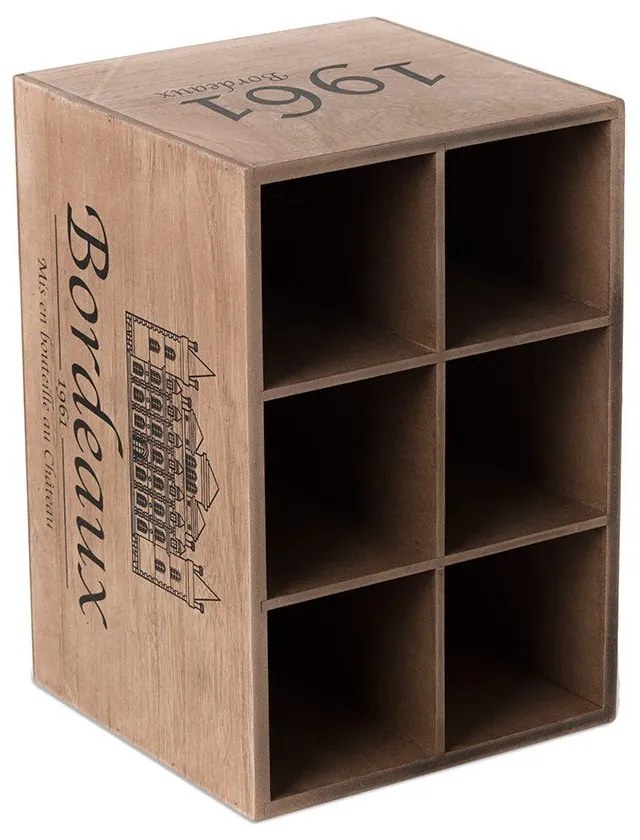 Portabottiglie in legno Bordeaux - Balvi